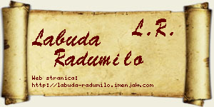 Labuda Radumilo vizit kartica